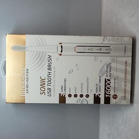 Brookstone Other Nib Brookstone Shineedition Sonic Usb Toothbrush